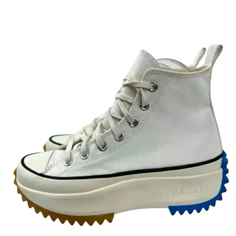 Converse X JW Anderson Run Star Hike Chunky Platform Sneakers White Blue SZ 7.5